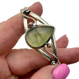 Prehnite Solid 925 Sterling Silver Cuff Bracelet