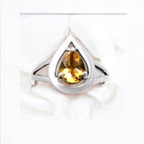 Citrine Solid 925 Sterling Silver Ring