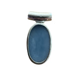 Angelite & Blue Lapis Solid 925 Sterling Silver Pendant