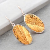 Picture Jasper Solid 925 Sterling Silver Earrings