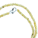 4 mm Yellow Jade 20” Beaded Necklace