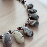 Porcelain Jasper & Garnet Necklace