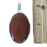 Goldstone Solid 925 Sterling Silver Pendant