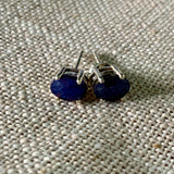 Sapphire Solid 925 Sterling Silver Stud Earrings