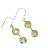 Citrine Solid 925 Sterling Silver Earrings