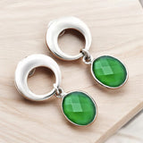 Green Onyx Solid 925 Sterling Silver Earrings