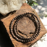 Coffee Bean Jasper 4 mm 16-18 in Beaded Necklace