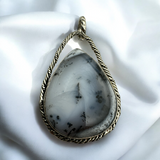 Dendritic Opal Solid 925 Sterling Silver Pendant