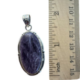 Charoite Solid 925 Sterling Silver Pendant