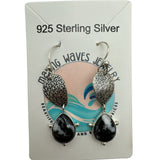 White Buffalo Turquoise Solid 925 Sterling Silver Earrings