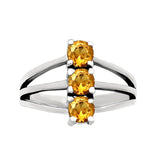 Citrine Solid 925 Sterling Silver Ring 5