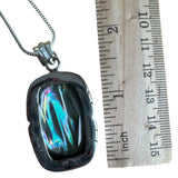 Ammolite Solid 925 Sterling Silver Pendant Necklace