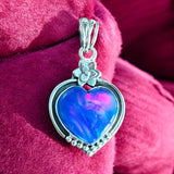 Aurora Opal Solid 925 Sterling Silver Pendant