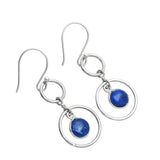 Blue Lapis Solid 925 Sterling Silver Earrings