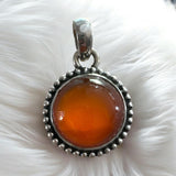 Carnelian Solid 925 Sterling Silver Pendant