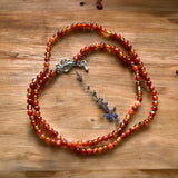 Carnelian 4 mm 18 inch Beaded Necklace