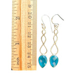 Aqua Blue Chalcedony Solid 925 Sterling Silver Earrings