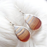 Lake Superior Agate Solid 925 Sterling Silver Earrings