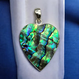 HEART Abalone Solid 925 Sterling Silver Pendant