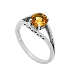 Citrine Solid 925 Sterling Silver Ring 8