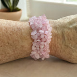 Rose Quartz chip bead Bracelet