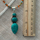 Turquoise Solid 925 Sterling Silver Pendant Necklace