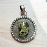 Green Gargangula Solid 925 Sterling Silver Pendant