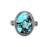 Lucky Charm Turquoise Solid 925 Sterling Silver Ring 9