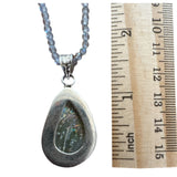 Ancient Roman Glass Solid 925 Sterling Silver Pendant Necklace