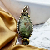 Green Jasper Solid 925 Sterling Silver Pendant