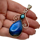 Labradorite Solid 925 Sterling Silver Pendant