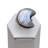 MOON Moonstone Solid 925 Sterling Silver Ring