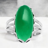 Green Onyx Solid 925 Sterling Silver Ring 8