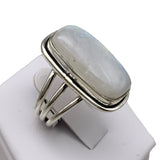 Rainbow Moonstone Solid 925 Sterling Silver Ring