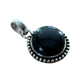 Black Onyx Solid 925 Sterling Silver Pendant