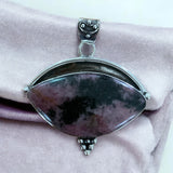 Rhodonite Solid 925 Sterling Silver Pendant