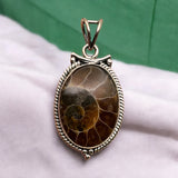 Ammonite Solid 925 Sterling Silver Pendant