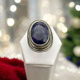 Blue Sapphire Solid 925 Sterling Silver Ring 7.5