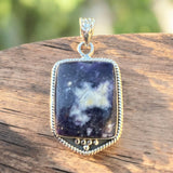 Lepidolite Solid 925 Sterling Silver Pendant