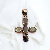 CROSS Labradorite Solid 925 Sterling Silver Pendant