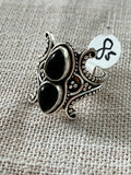 Black Onyx Solid 925 Sterling Silver Ring 8.5