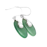 Green Aventurine Solid 925 Sterling Silver Earrings