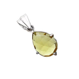 Lemon Quartz Solid 925 Sterling Silver Pendant