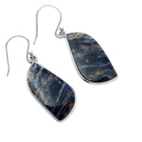 Sodalite Solid 925 Sterling Silver Earrings