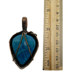 Chrysocolla Copper wrapped Pendant