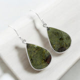 Dragons blood Jasper Solid 925 Sterling Silver Earrings