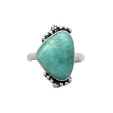 Amazonite Solid 925 Sterling Silver Ring 8.5