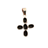 CROSS Black Onyx Solid 925 Sterling Silver Pendant