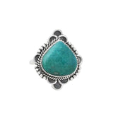 Azurite Chrysocolla Solid 925 Sterling Silver Ring 7