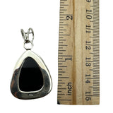 Black Onyx & Aurora Opal Solid 925 Sterling Silver Pendant